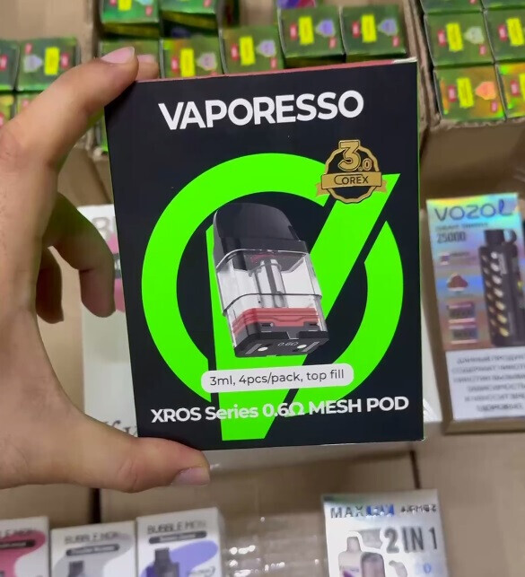 Кликните для увеличения изображения Картридж Vaporesso XROS 3ML 0.6 Ом COREX 3.0 - упаковка 4 шт, изображение 2