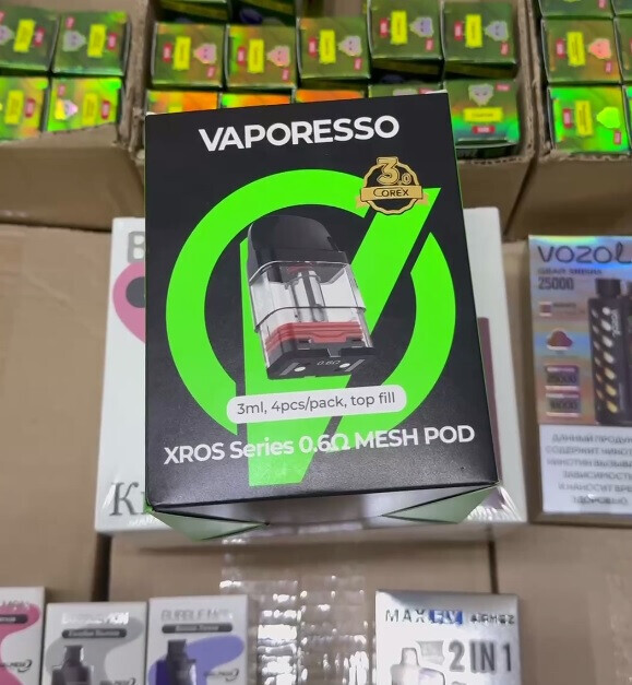 Кликните для увеличения изображения Картридж Vaporesso XROS 3ML 0.6 Ом COREX 3.0 - упаковка 4 шт, изображение 3